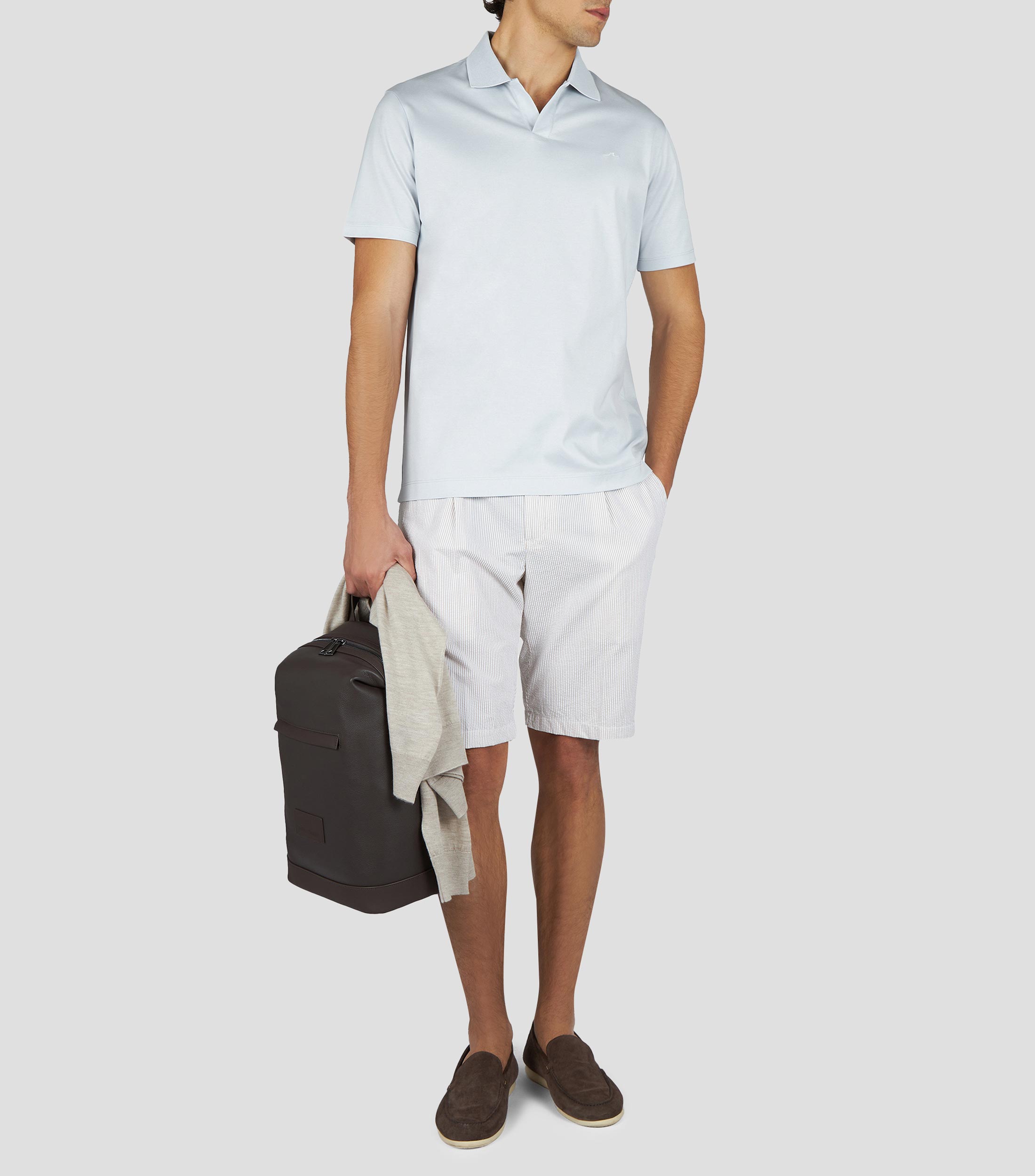 Playera polo manga corta lisa Hombre